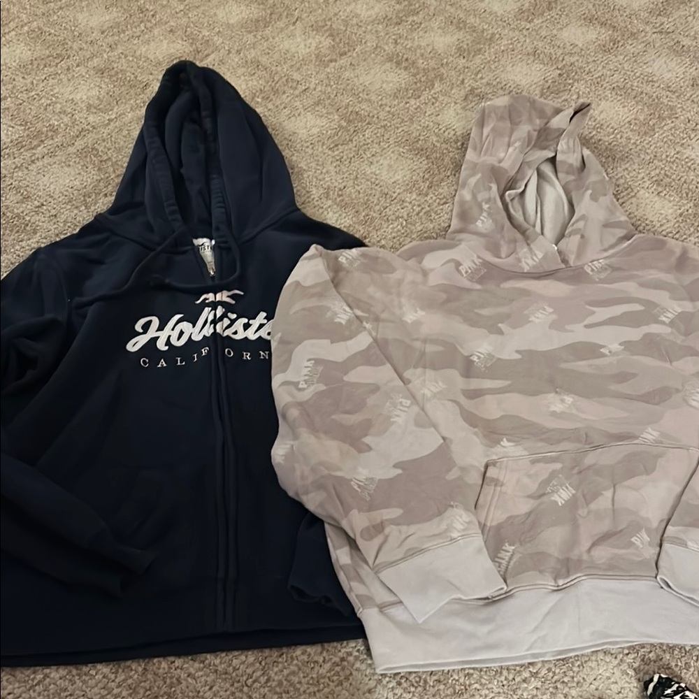 Hollister Black and pink Camo Hoodies